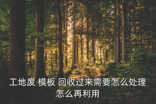 山西回收废旧建筑模板,废旧建筑模板回收再利用途径有限