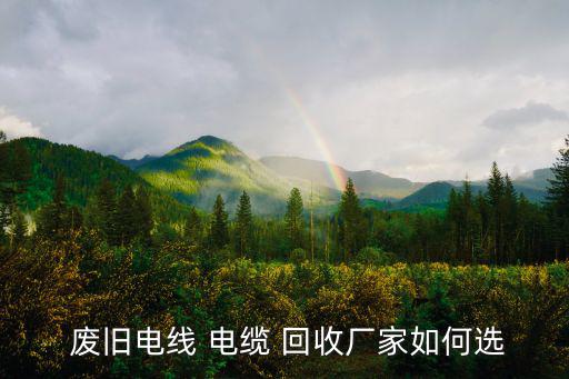  废旧电线 电缆 回收厂家如何选