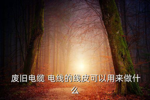 废旧电线怎么处理,废弃电缆热处理后变脆断裂发出声