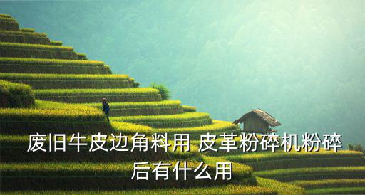  废旧牛皮边角料用 皮革粉碎机粉碎后有什么用