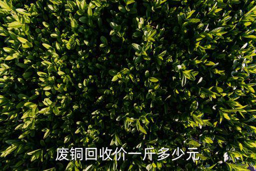 废铜回收价一斤多少元