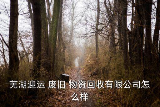 芜湖迎运 废旧 物资回收有限公司怎么样