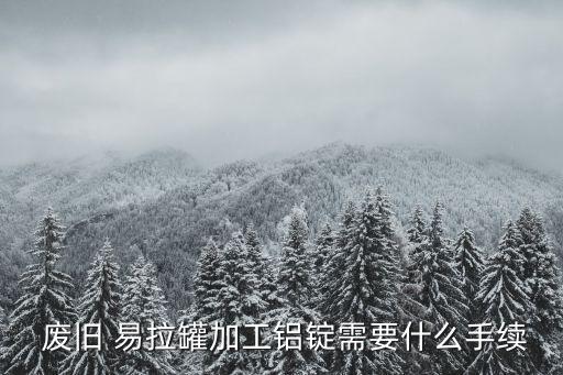  废旧 易拉罐加工铝锭需要什么手续