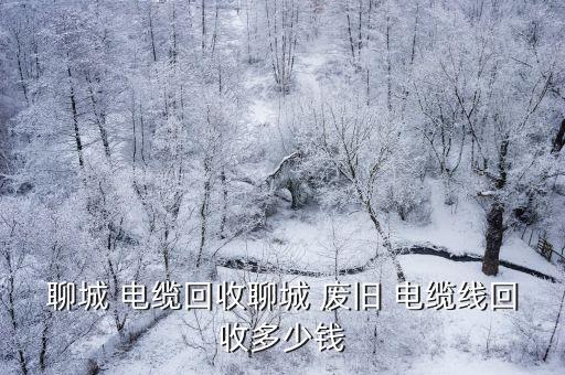 聊城 电缆回收聊城 废旧 电缆线回收多少钱