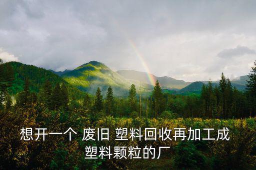 想开一个 废旧 塑料回收再加工成 塑料颗粒的厂