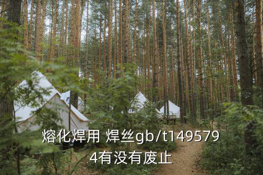 熔化焊用 焊丝gb/t1495794有没有废止
