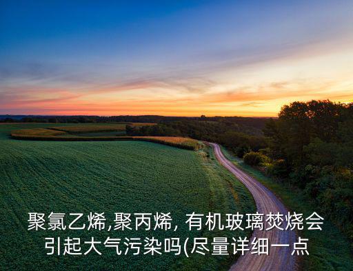 聚氯乙烯,聚丙烯, 有机玻璃焚烧会引起大气污染吗(尽量详细一点