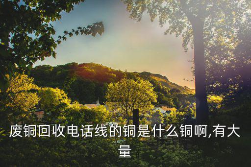 废铜回收电话线的铜是什么铜啊,有大量