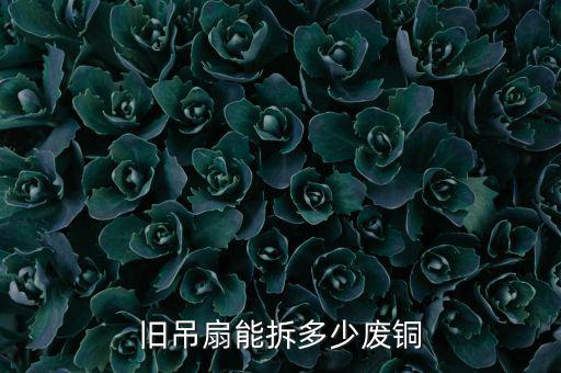 旧吊扇能拆多少废铜