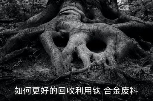 如何更好的回收利用钛 合金废料