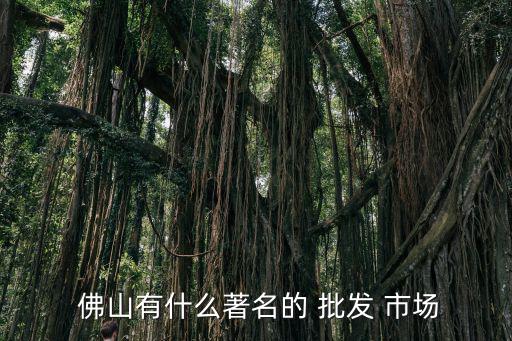  佛山有什么著名的 批发 市场