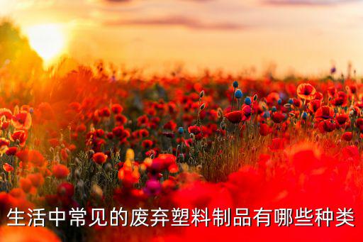 生活中常见的废弃塑料制品有哪些种类