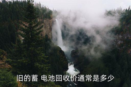 旧的蓄 电池回收价通常是多少