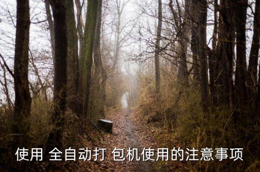 使用 全自动打 包机使用的注意事项