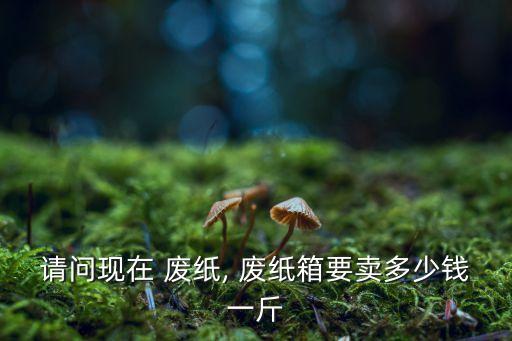 请问现在 废纸, 废纸箱要卖多少钱一斤