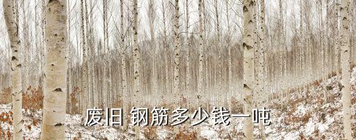 废旧 钢筋多少钱一吨