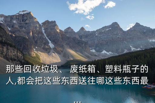 那些回收垃圾、 废纸箱、塑料瓶子的人,都会把这些东西送往哪这些东西最...