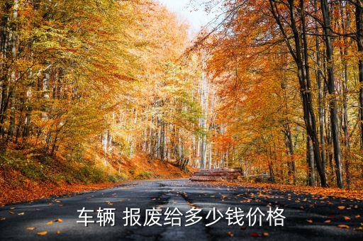 车辆 报废给多少钱价格