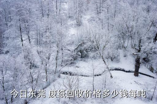 今日东莞 废纸回收价格多少钱每吨