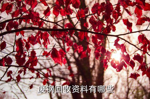  废钢回收资料有哪些