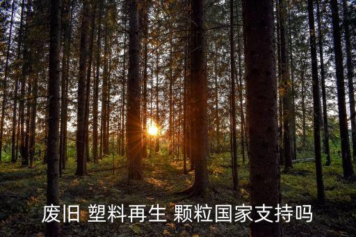 废旧 塑料再生 颗粒国家支持吗