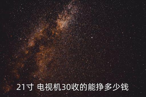 21寸 电视机30收的能挣多少钱