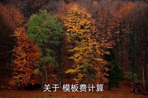 关于 模板费计算