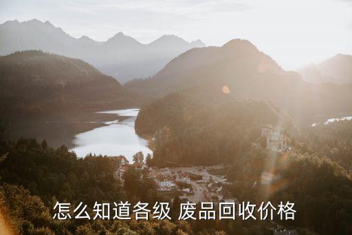 怎么知道各级 废品回收价格