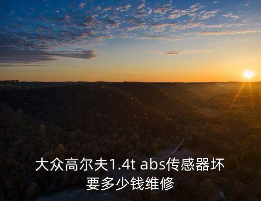 大众高尔夫1.4t abs传感器坏要多少钱维修