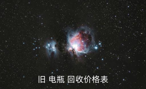 旧 电瓶 回收价格表