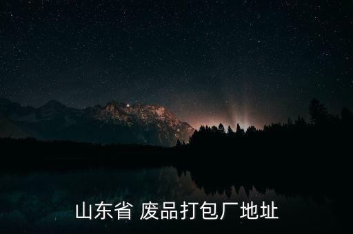 山东省 废品打包厂地址