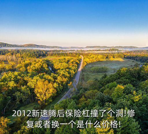 2012新速腾后保险杠撞了个洞!修复或者换一个是什么价格!
