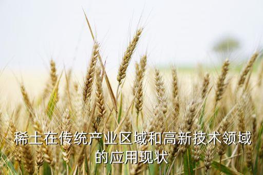  稀土在传统产业区域和高新技术领域的应用现状