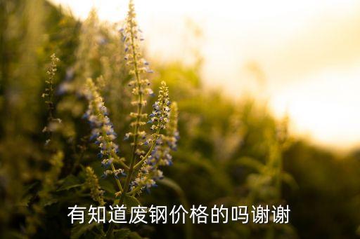 有知道废钢价格的吗谢谢