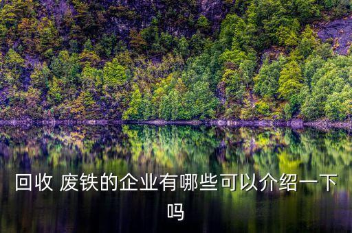 回收 废铁的企业有哪些可以介绍一下吗