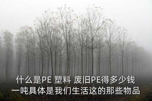 什么是PE 塑料 废旧PE得多少钱一吨具体是我们生活这的那些物品