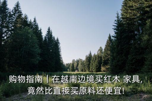 购物指南丨在越南边境买红木 家具,竟然比直接买原料还便宜!