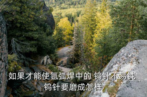 如果才能使氩弧焊中的 钨针不易钝 钨针要磨成怎样