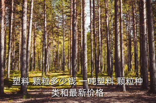 塑料 颗粒多少钱 一吨塑料 颗粒种类和最新价格