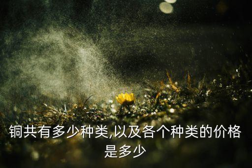 铜共有多少种类,以及各个种类的价格是多少