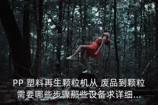 PP 塑料再生颗粒机从 废品到颗粒需要哪些步骤那些设备求详细...