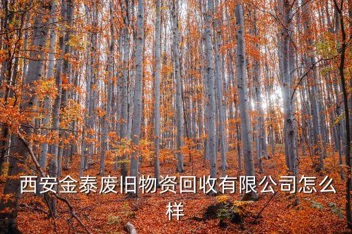  西安金泰废旧物资回收有限公司怎么样