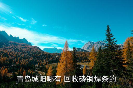 青岛城阳哪有 回收磷铜焊条的