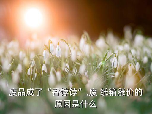废品成了“香饽饽”,废 纸箱涨价的原因是什么