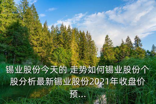 锡业股份今天的 走势如何锡业股份个股分析最新锡业股份2021年收盘价预...