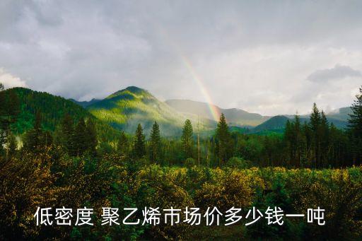 低密度 聚乙烯市场价多少钱一吨
