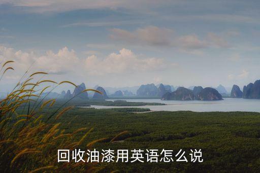 回收油漆用英语怎么说