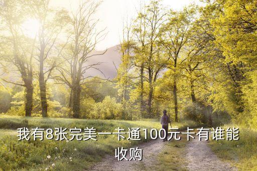 一卡通回收多少钱，我有8张完美一卡通100元卡有谁能收购