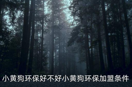 小黄狗环保好不好小黄狗环保加盟条件