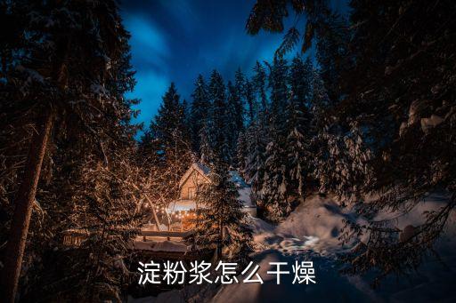 淀粉浆怎么干燥